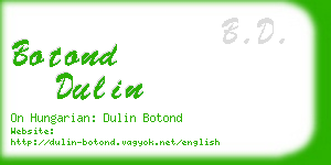botond dulin business card
